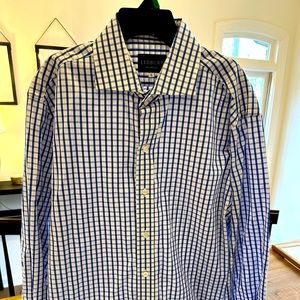 Men’s Ledbury Button Down Dress Shirt 17/35 Blue